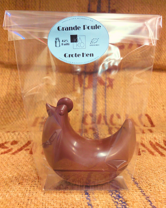 Poule en chocolat au lait