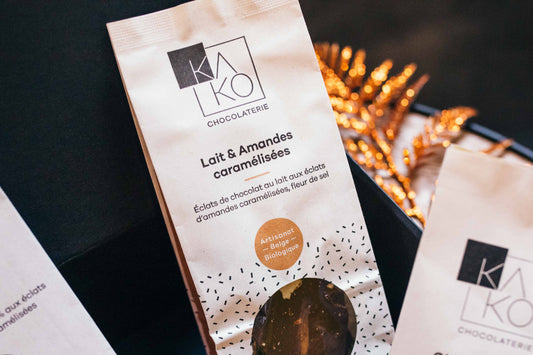 Eclats de chocolat au lait et amandes caramélisées